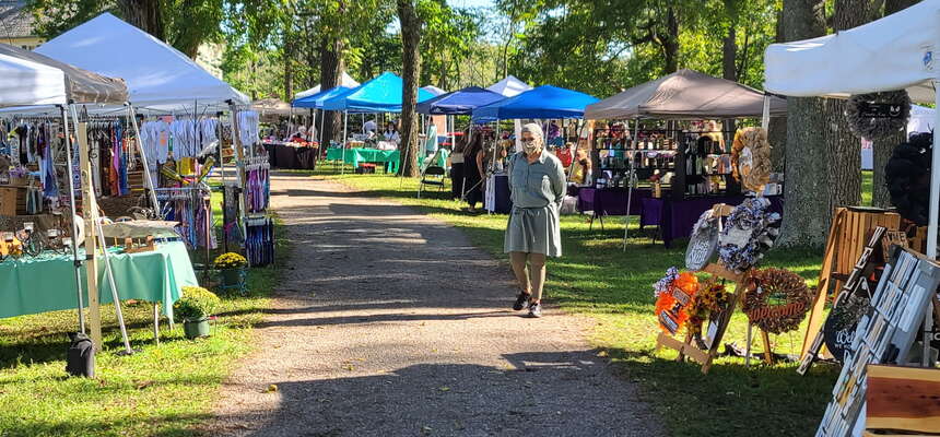 A Beautiful Day for the 2021 Fall Craft Fair in Allaire Village